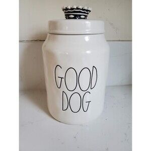 Rae Dunn Artisan Collection by Magenta Good Dog Canister Treat Jar Ceramic 9"